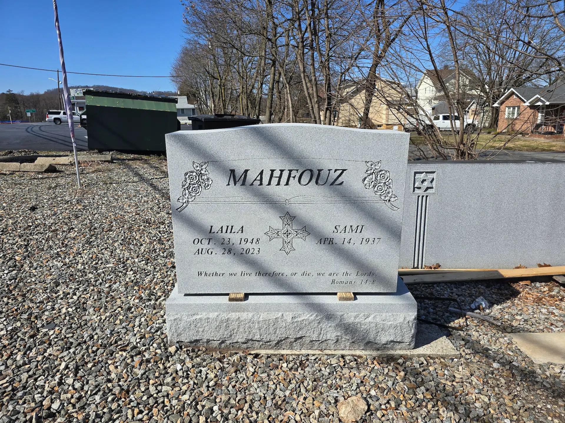 Granite Headstone hand-carved by Headstone Cost Guide in NJ — image 1